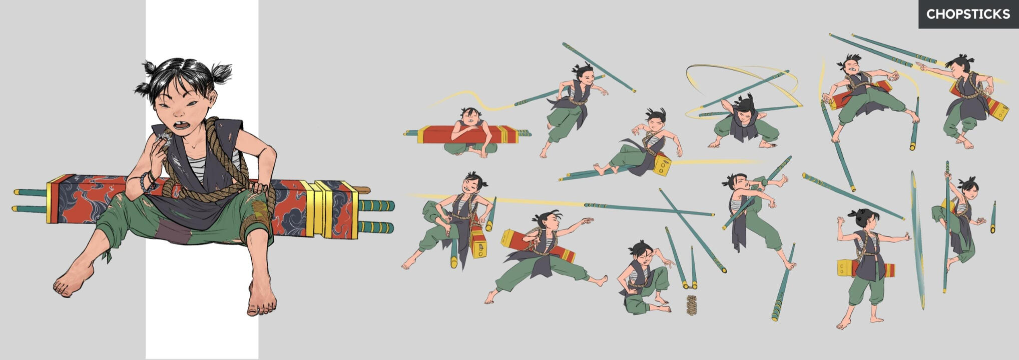 chopsticks - action poses